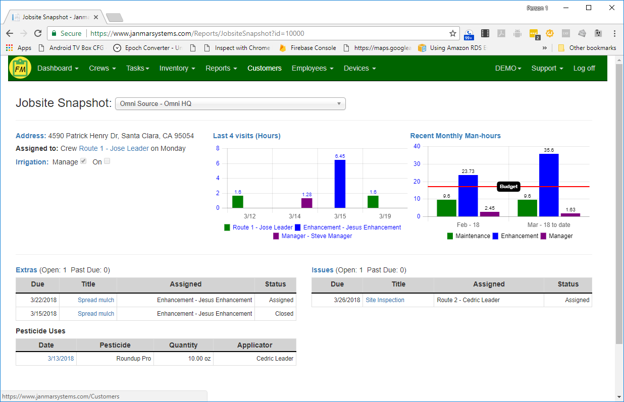 screenshot of Field Service Cloud
